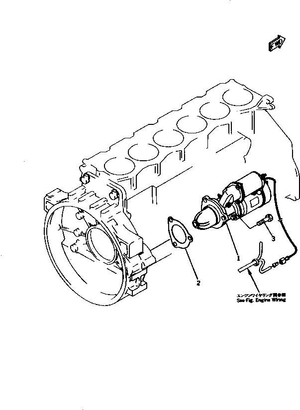 STARTING MOTOR ASS'Y,(11KW)¤ (B) (SEE FIG.0662) (600-813-8320) KOMATSU