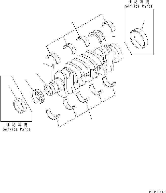 Коленчатый вал 6732-31-1111 KOMATSU