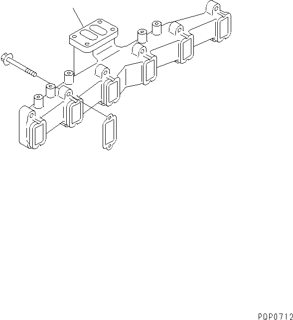 MANIFOLD,EXHAUST 6736-11-5110 KOMATSU