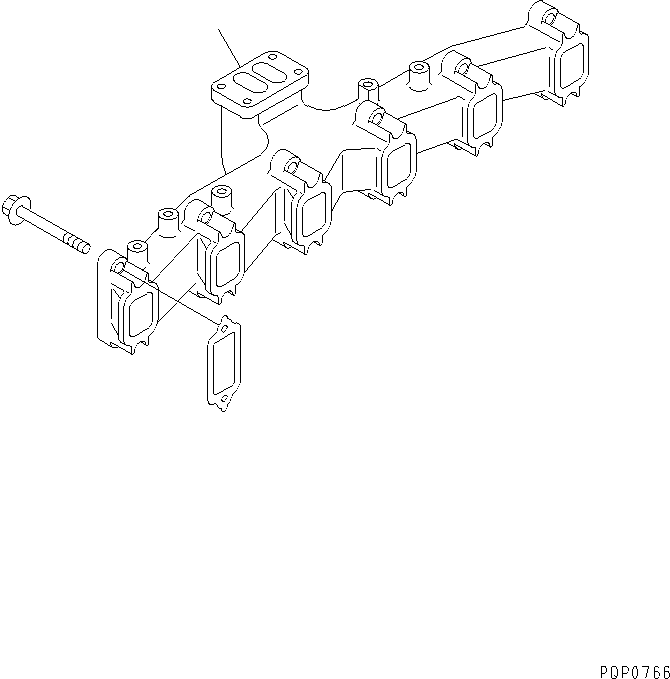MANIFOLD,EXHAUST 6736-11-5120 KOMATSU