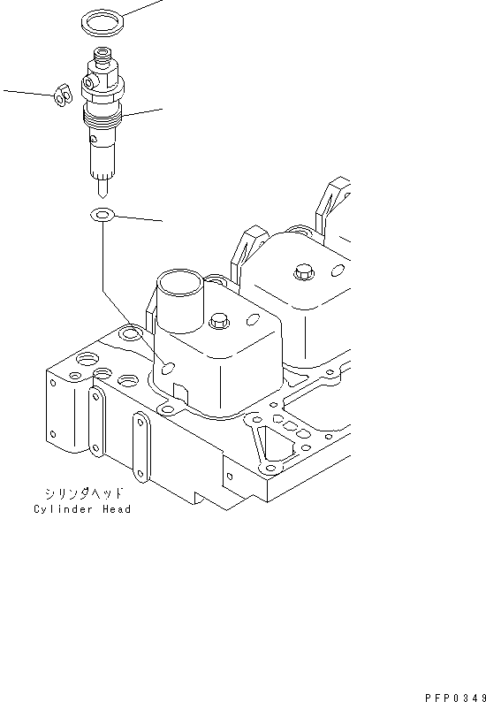 NOZZLE HOLDER A. 6736-11-3130 KOMATSU