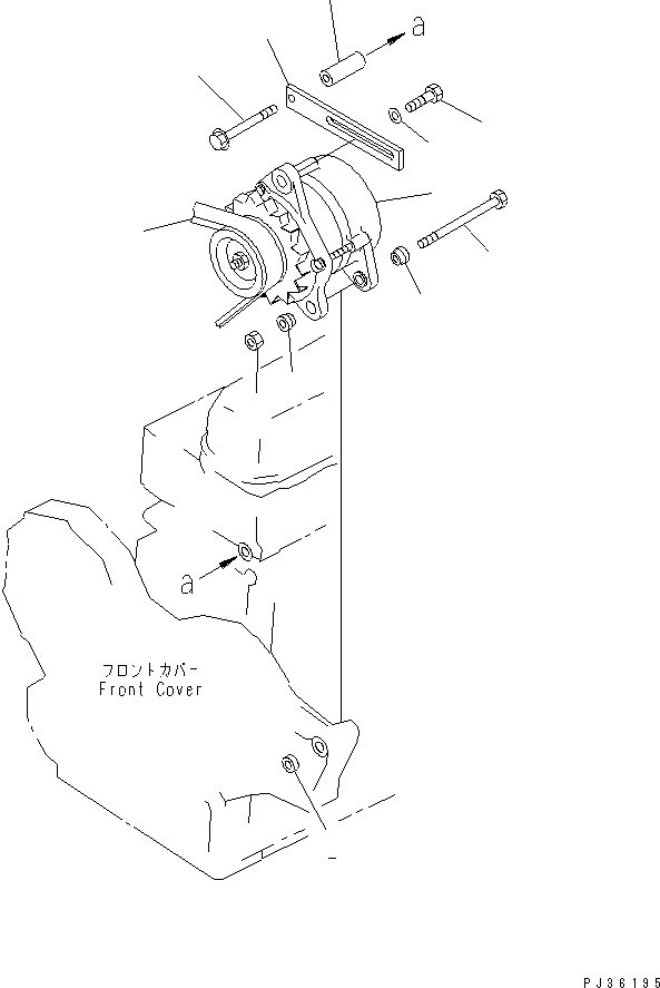 ALTERNATOR A. (25A),(SEE FIG. A6010-B2A3) (600-821-6160) KOMATSU