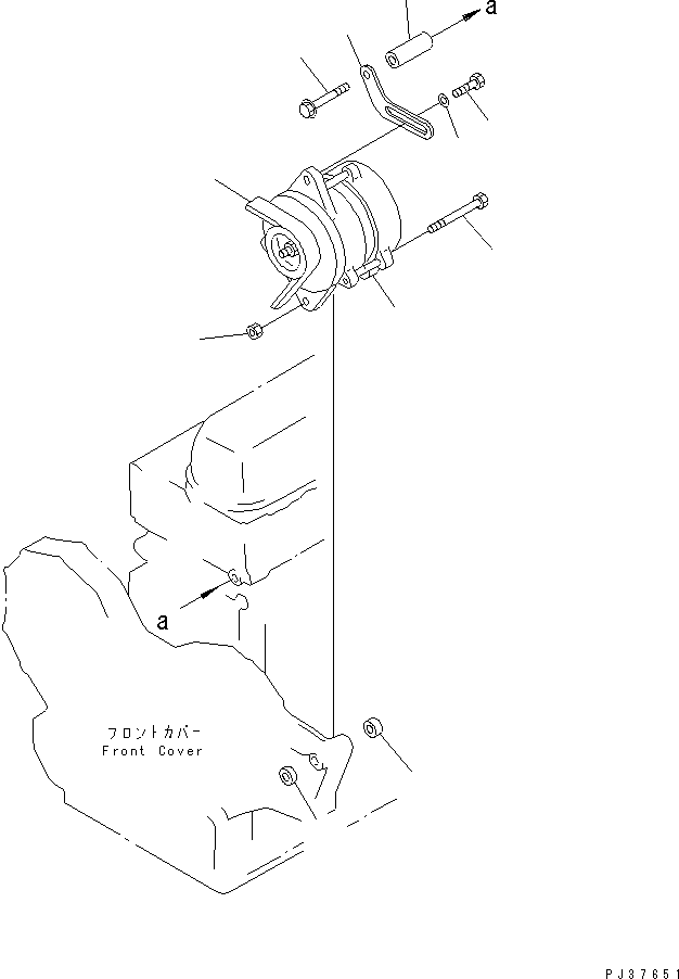 ALTERNATOR A. (25A),(SEE FIG. A6010-B2A8) (600-821-5991) KOMATSU