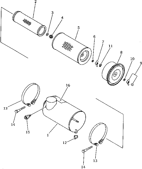 PLATE¤ INSTRUCTION,AIR CLEANER (DOUBLE ELEMENT) 09637-01161 KOMATSU