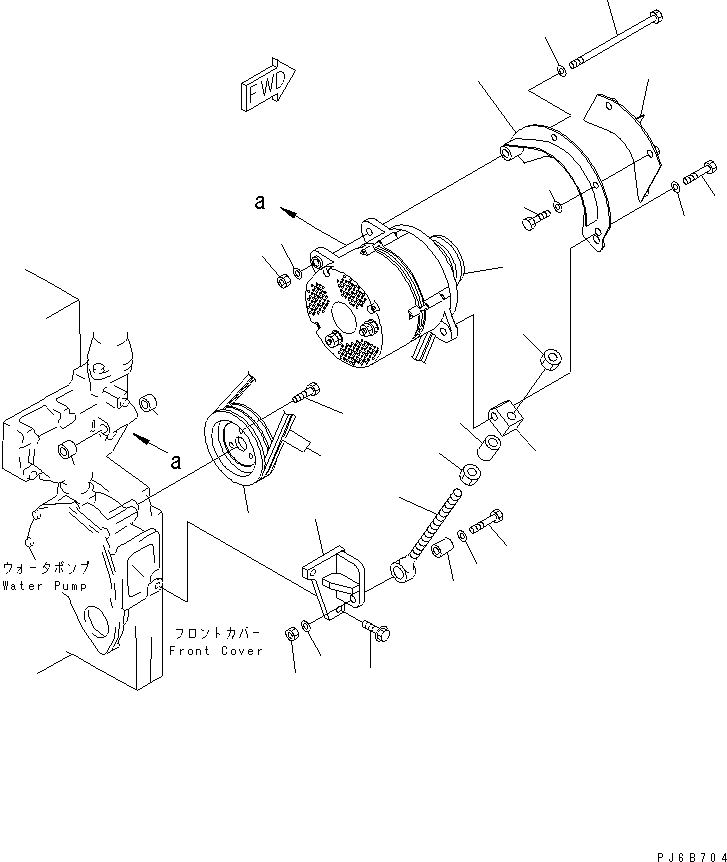 ALTERNATOR A. (60A),(SEE FIG.A6010-B4J6) (600-825-6370) KOMATSU