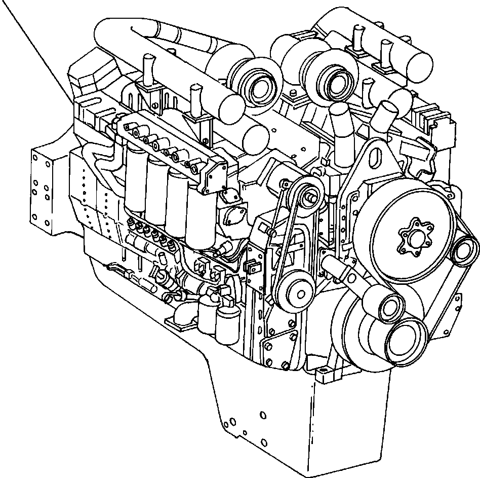 ENGINE, COMPLETE AND SERVICE PC1197-0 KOMATSU