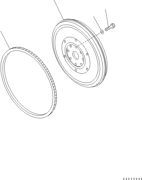 FLYWHEEL ASS'Y 6737-32-4100 KOMATSU
