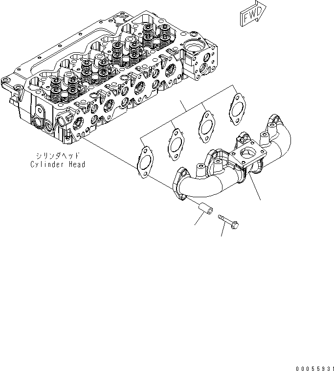 MANIFOLD,EXHAUST 6751-11-5110 KOMATSU