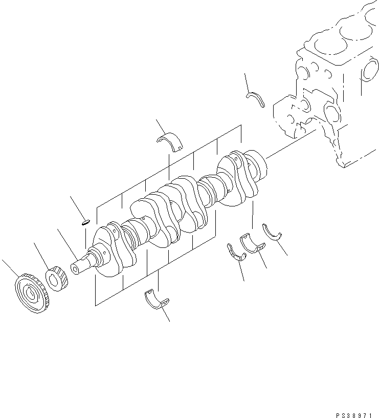 CRANKSHAFT ASS'Y 6222-31-1102 KOMATSU