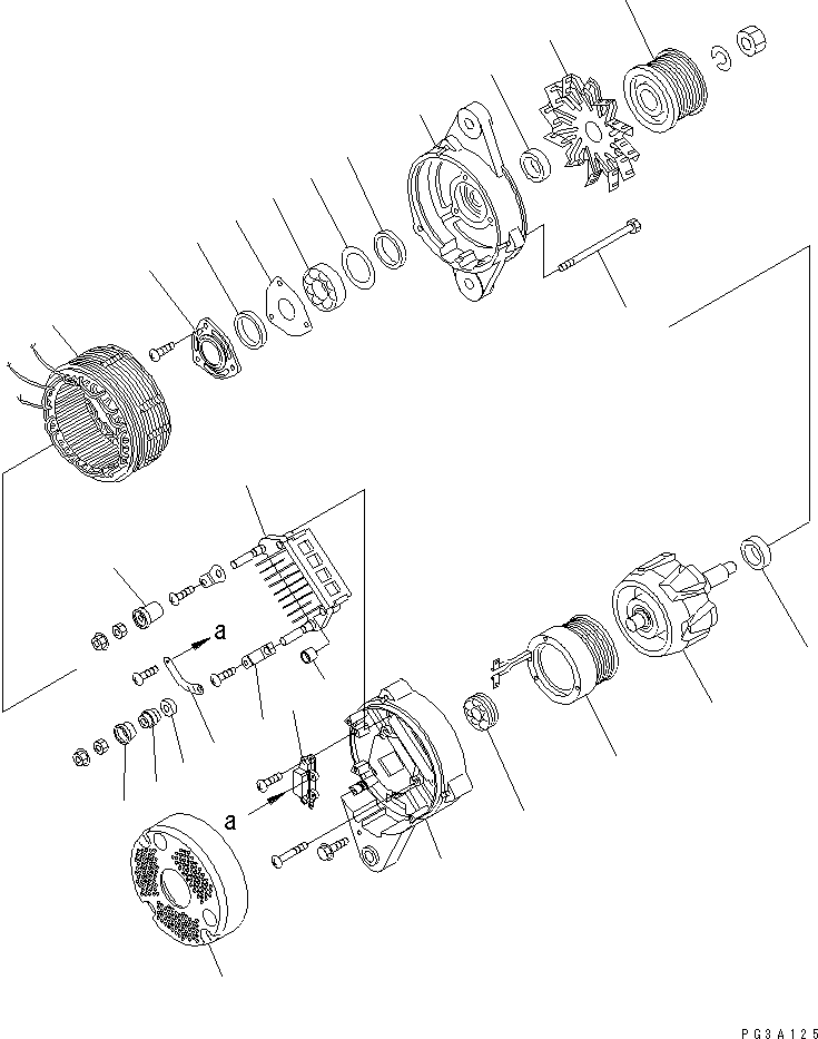 Передний кронштейн в сборе KD0-35300-0230 KOMATSU