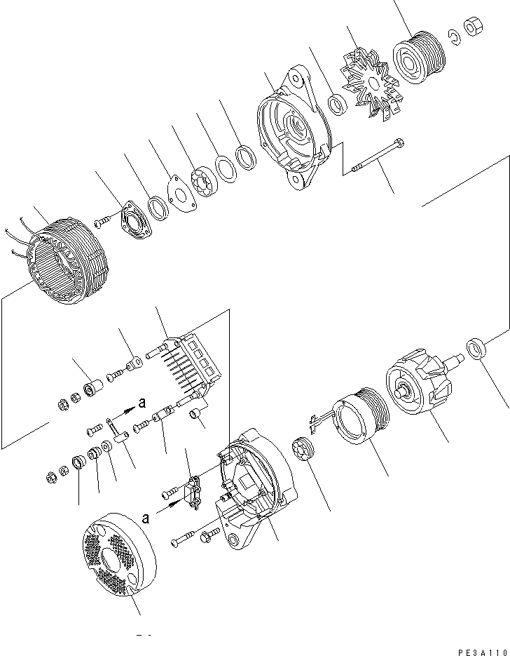 ALTERNATOR A. (35A) 600-825-3160 KOMATSU
