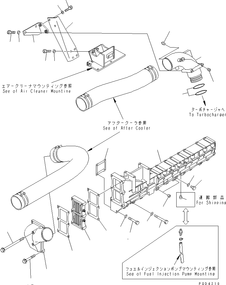 MANIFOLD,AIR INTAKE 6212-12-4130 KOMATSU