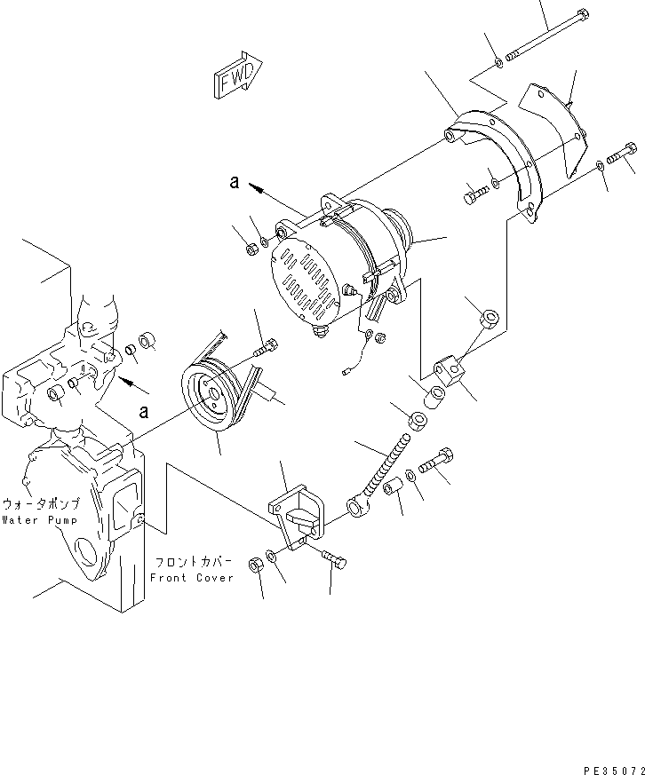 ALTERNATOR A. (50A),(SEE FIG.A6010-B4E4) (\0\600-825-6210) KOMATSU