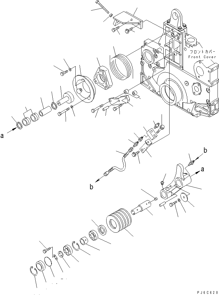 TENSION PULLEY ASS'Y 6218-61-3700 KOMATSU