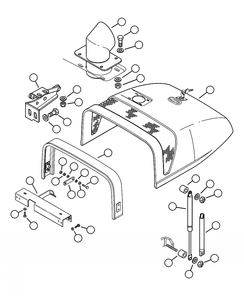 SUPPORT, HINGE 37C-54-A1420 KOMATSU