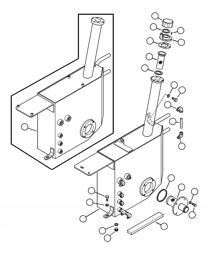 TANK, HYDRAULIC 37C-60-A1502 KOMATSU