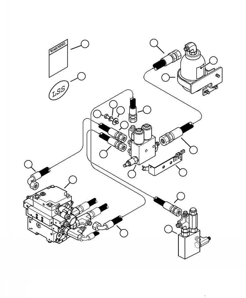 HOSE, MAINVALVE TO SOLENOID 37A-63-15820 KOMATSU