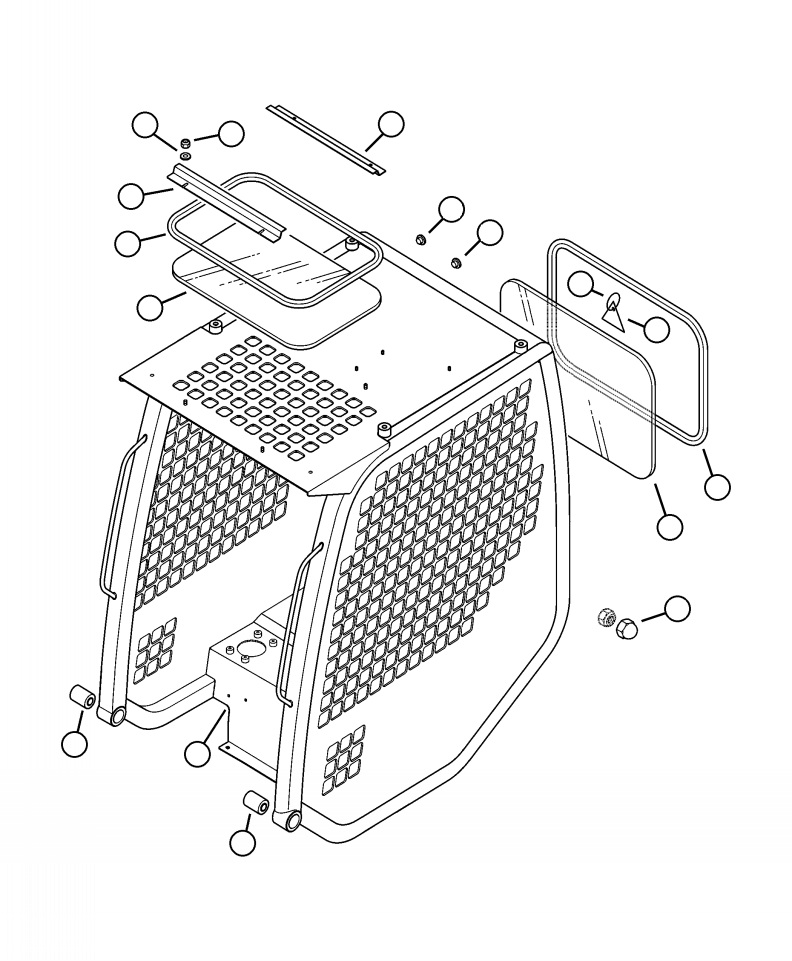 ROPS CAB STRUCTURE 37A-54-A4114 KOMATSU