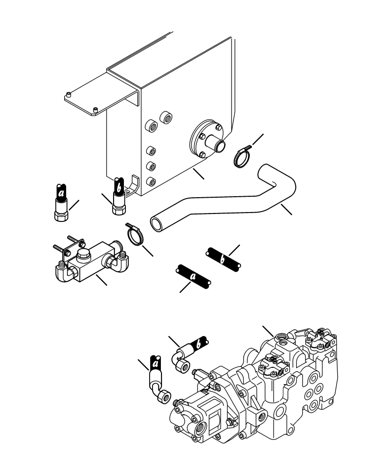 HOSE, GEAR PUMP FRONT 37C-62-A2150 KOMATSU