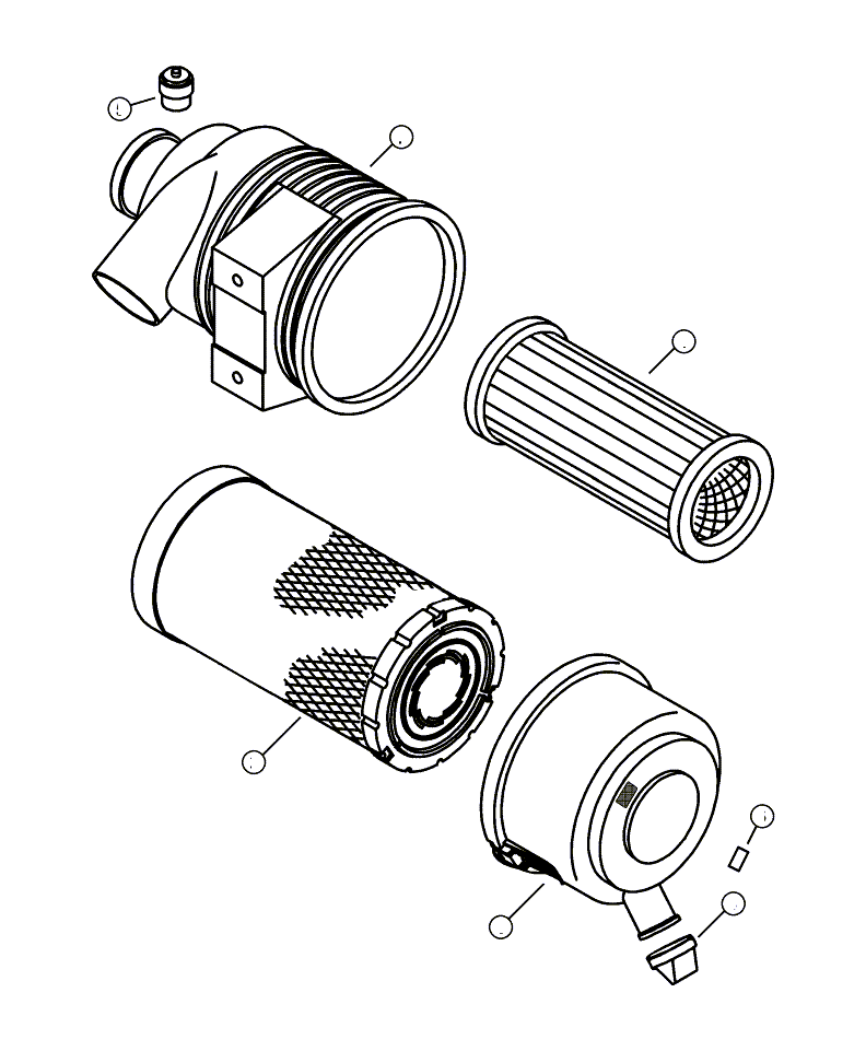 AIR CLEANER, SERVICE YM129648-12521 KOMATSU