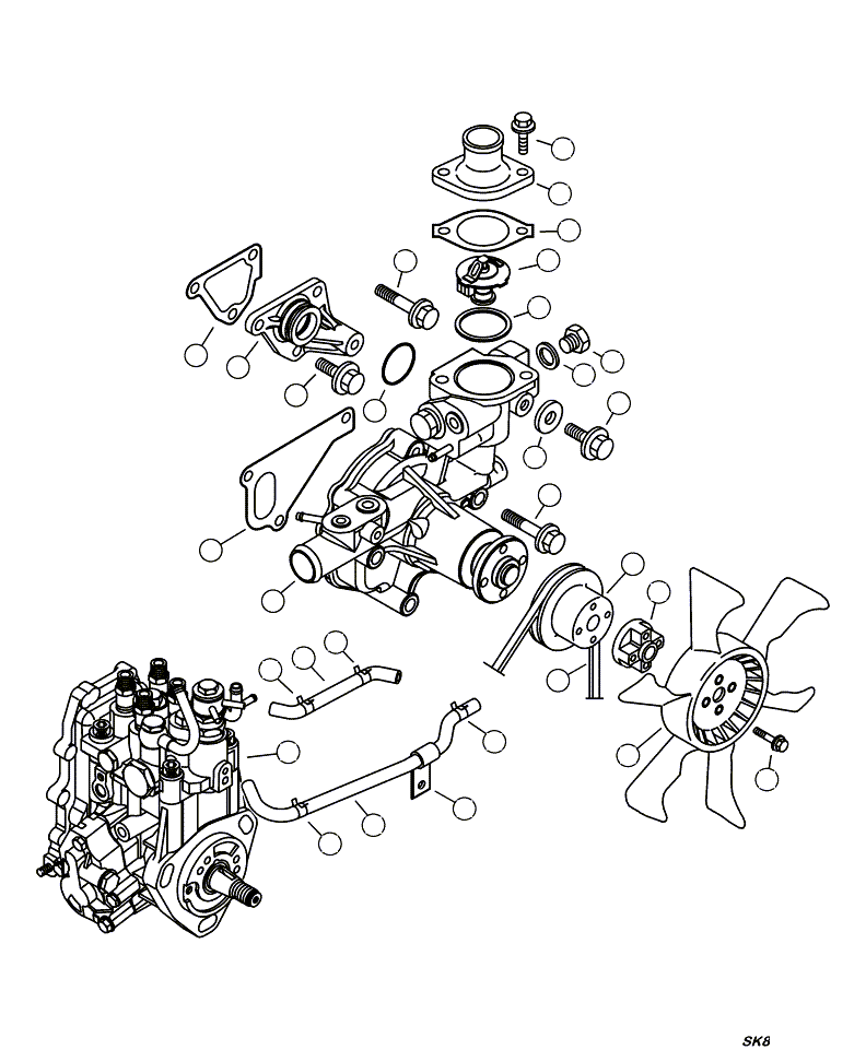 Шкив YM129556-42380 KOMATSU