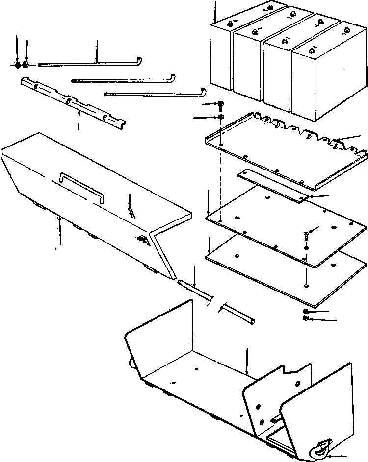 BOX WELDMENT, BATTERY 156 342 KOMATSU