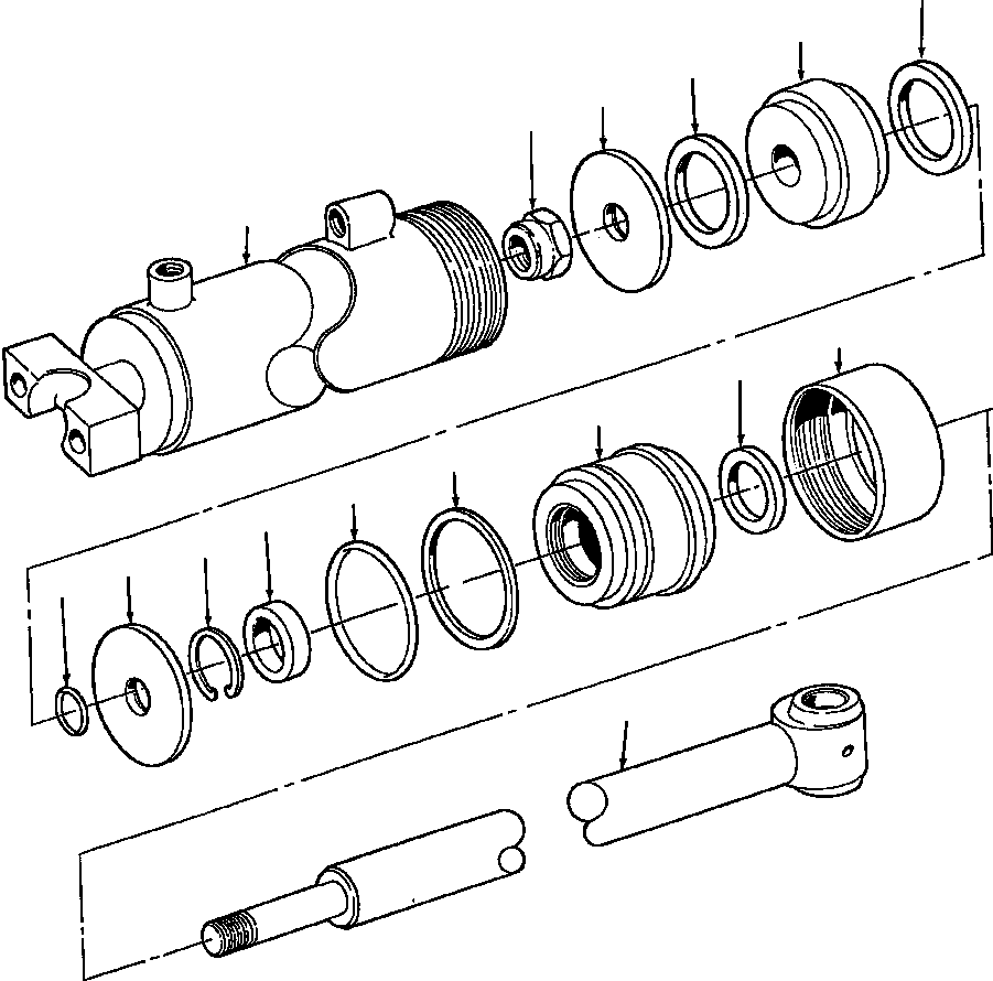 CYLINDER, CARRIER SIDE SHIFT 129 467 KOMATSU