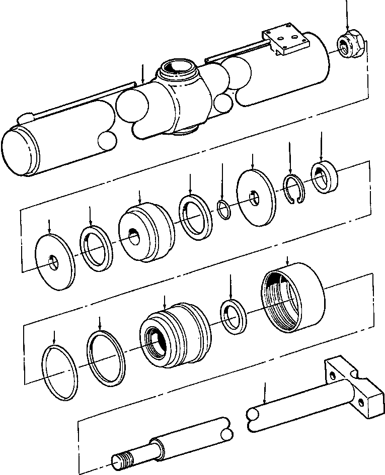 ROD WELDMENT, PISTON 129 233 KOMATSU
