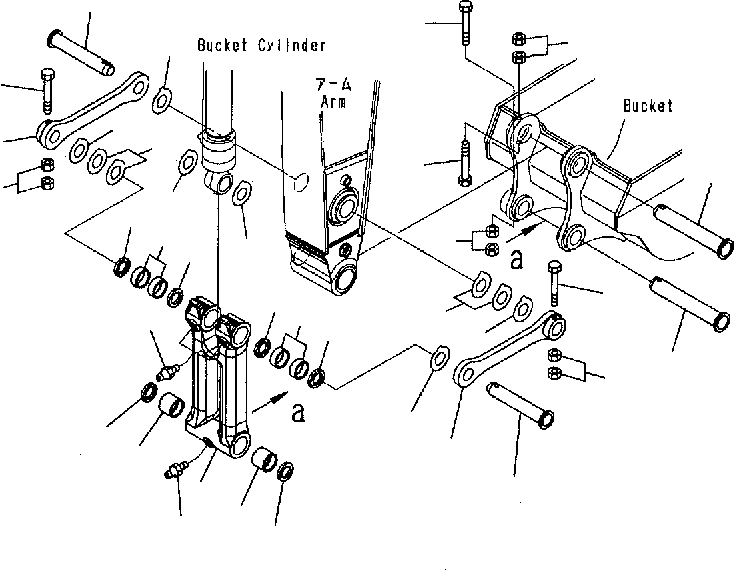 CYLINDER GROUP, RH (\7\707-01-XU770) KOMATSU