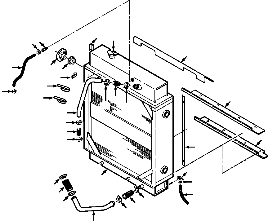 BAFFLE, LOWER RADIATOR - WITH NOTCH FOR HOSES 736 804 C1 KOMATSU