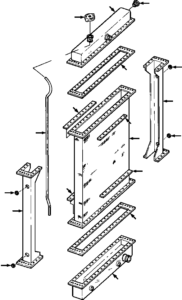 RADIATOR ASSY. - G & O 1250 271 H92 KOMATSU