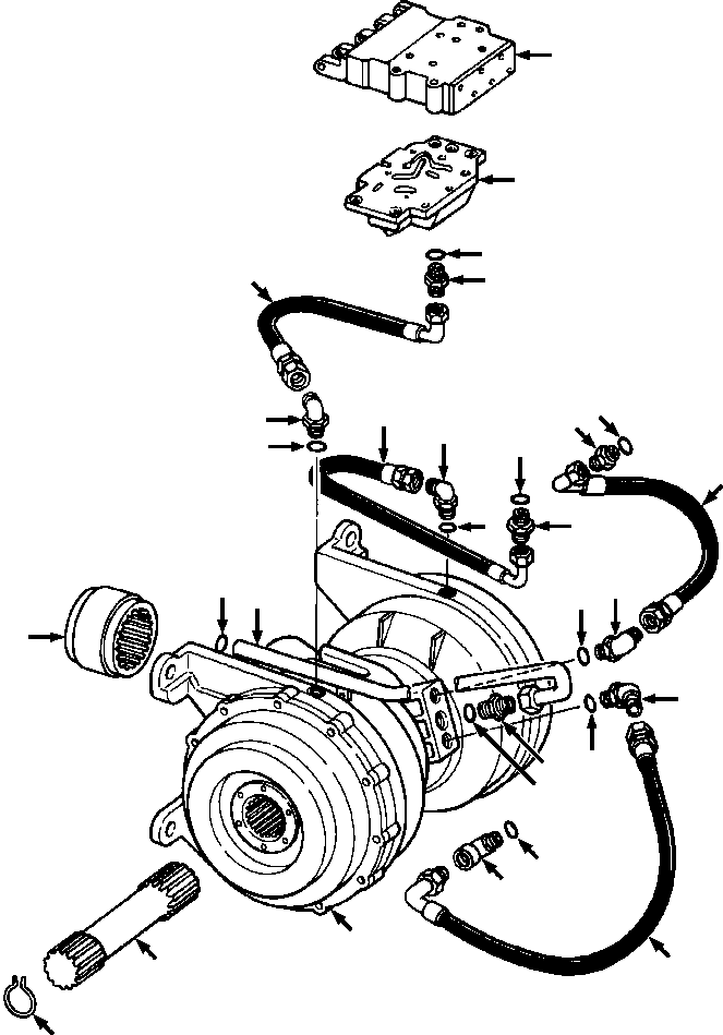 STEERING WITH HOSES 734 046 C93 KOMATSU