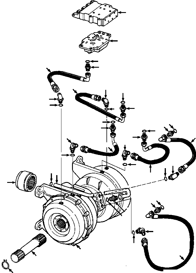 HOSE, LEFT BRAKE 1219 863 H2 KOMATSU
