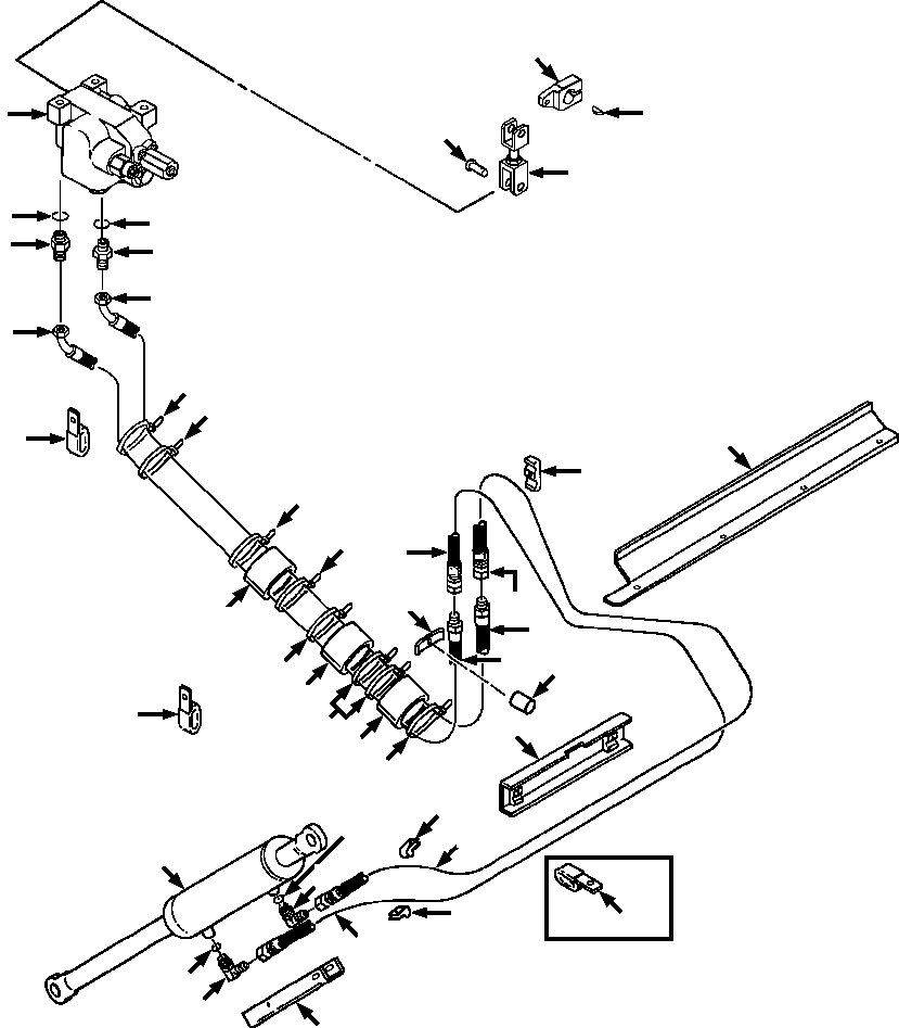 GUARD, HOSE - ON CYLINDER 738 534 C2 KOMATSU