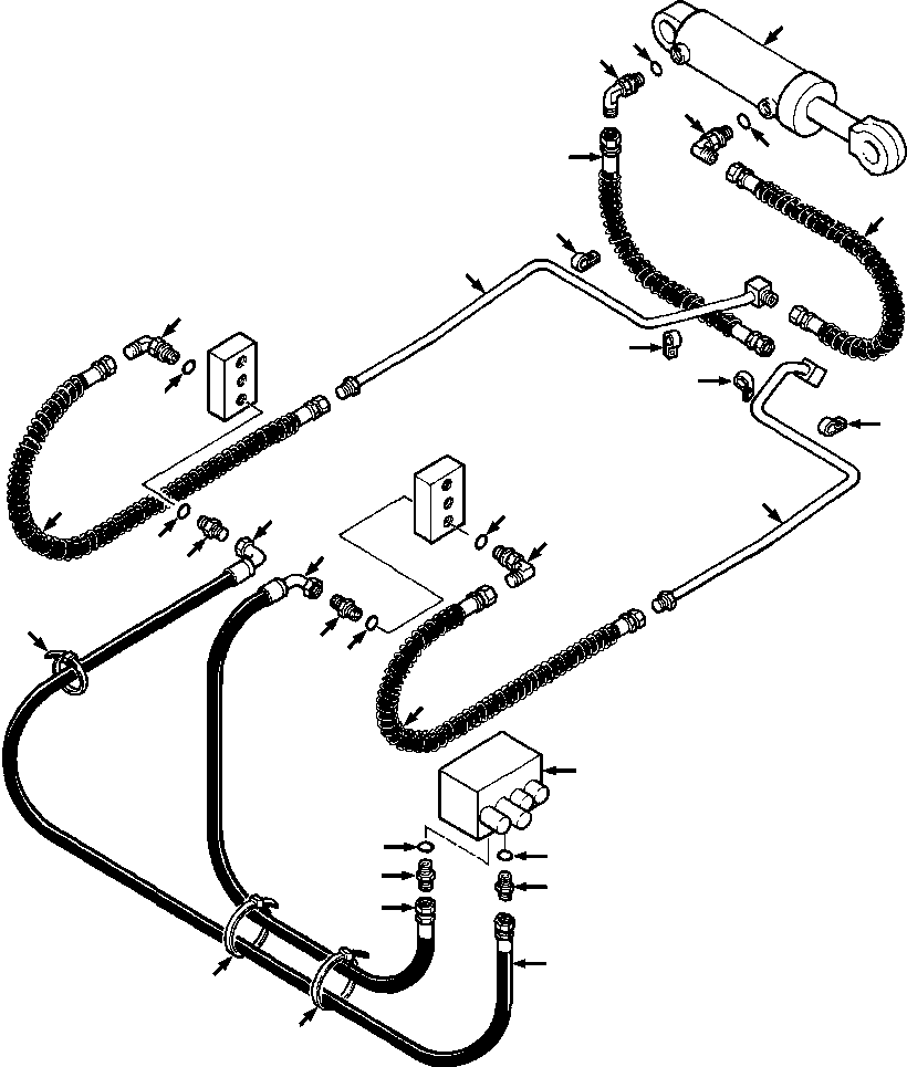 HOSE, TILT, LEFT 1259 820 H2 KOMATSU