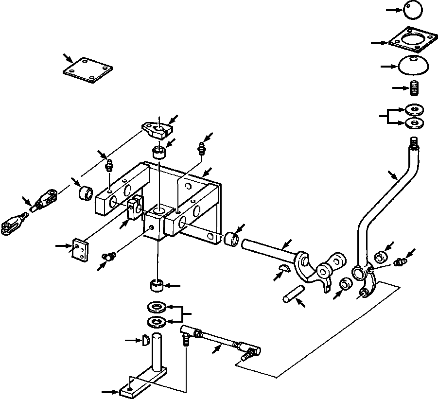 PLATE, TILT LOCKOUT 737 421 C1 KOMATSU