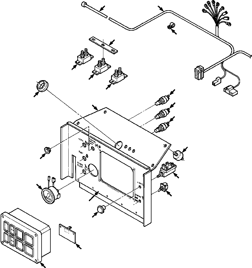 PRODUCT GRAPHIC, INSTRUMENT PANEL 742 265 C2 KOMATSU