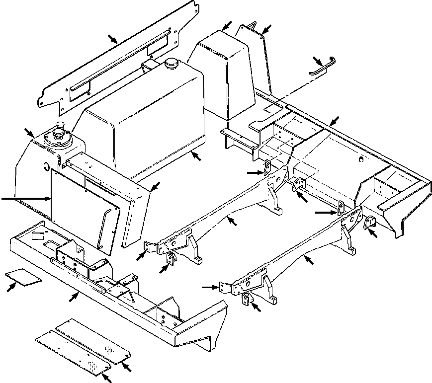 PLATE, RIGHT FLOOR 732 554 C1 KOMATSU