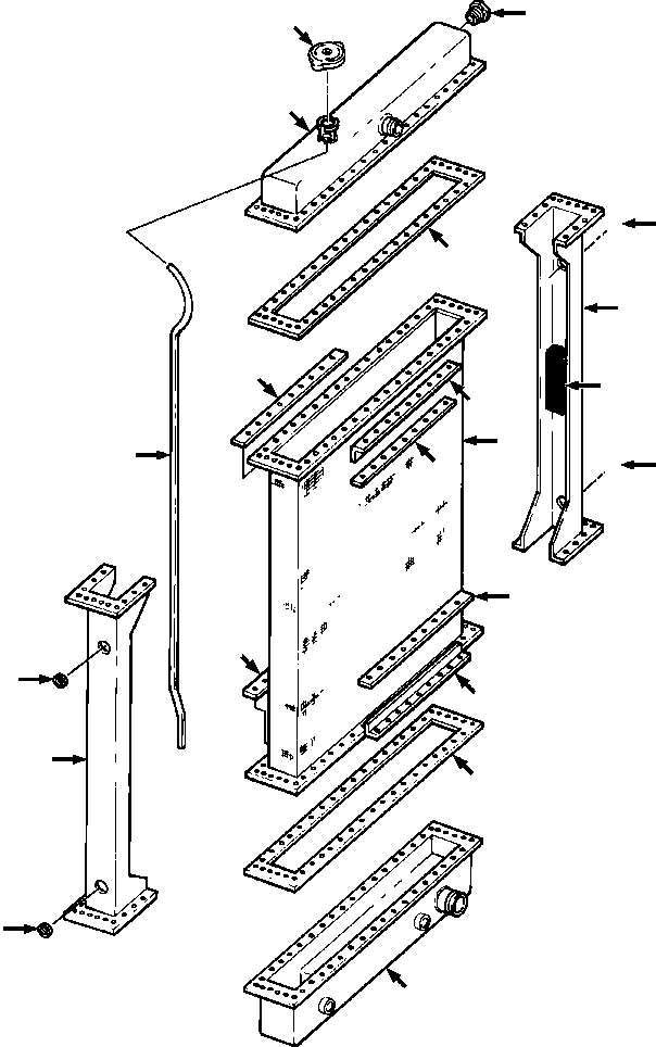 RADIATOR, ARMORED CORE 1235 978 H91 KOMATSU