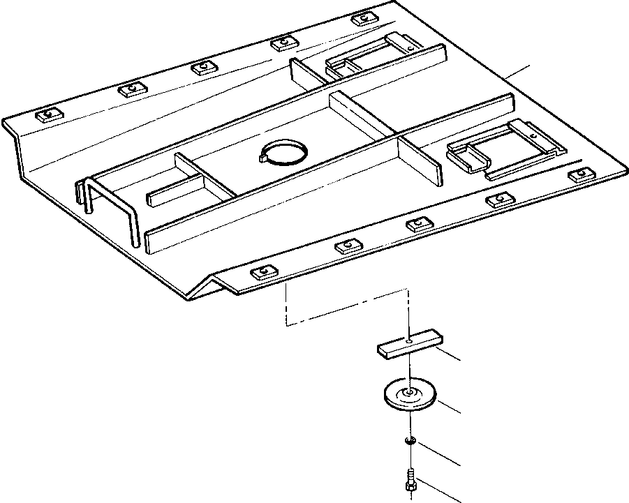 CRANKCASE GUARD W/PULL HOOK 1279 090 H91 KOMATSU