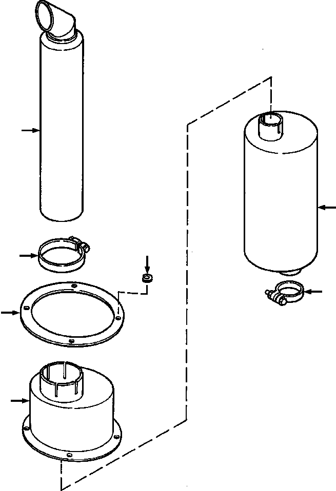 HOUSING, EXHAUST 1309 705 H91 KOMATSU