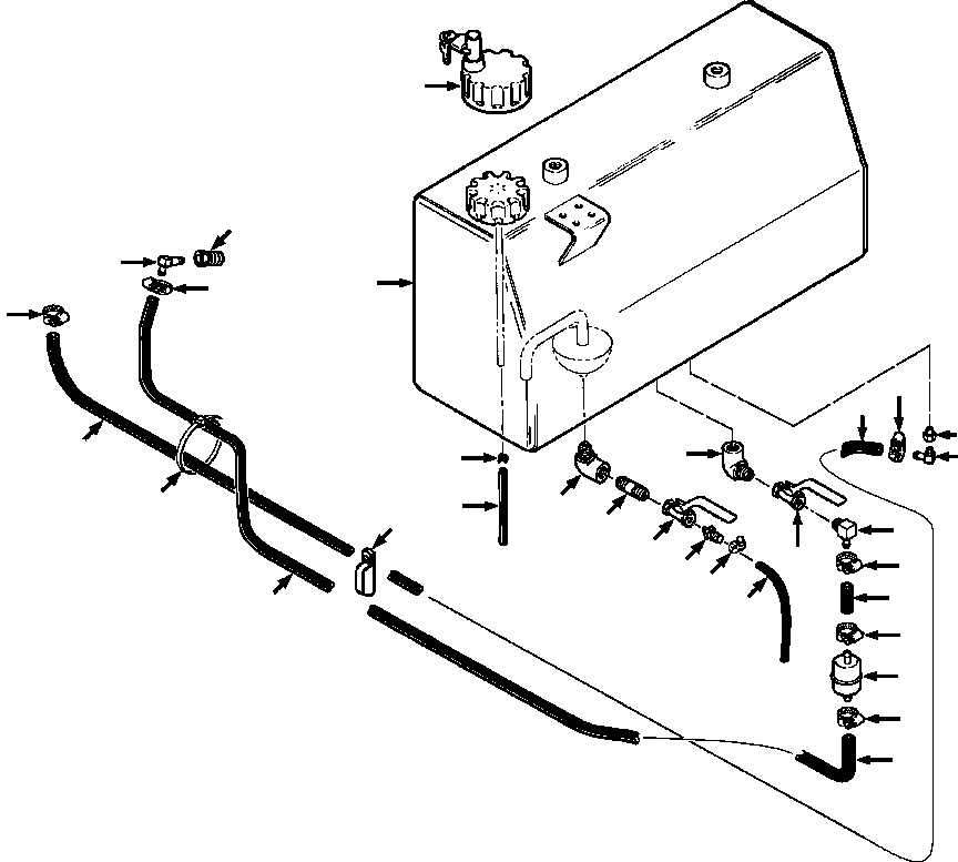 FUEL LINES AND CONNECTIONS 1309 106 H91 KOMATSU