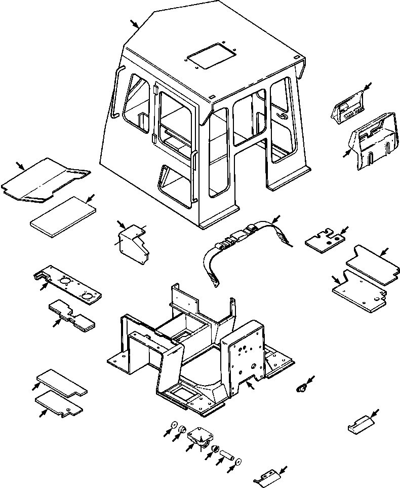 CAB AND ACCESSORIES 1304 035 H91 KOMATSU