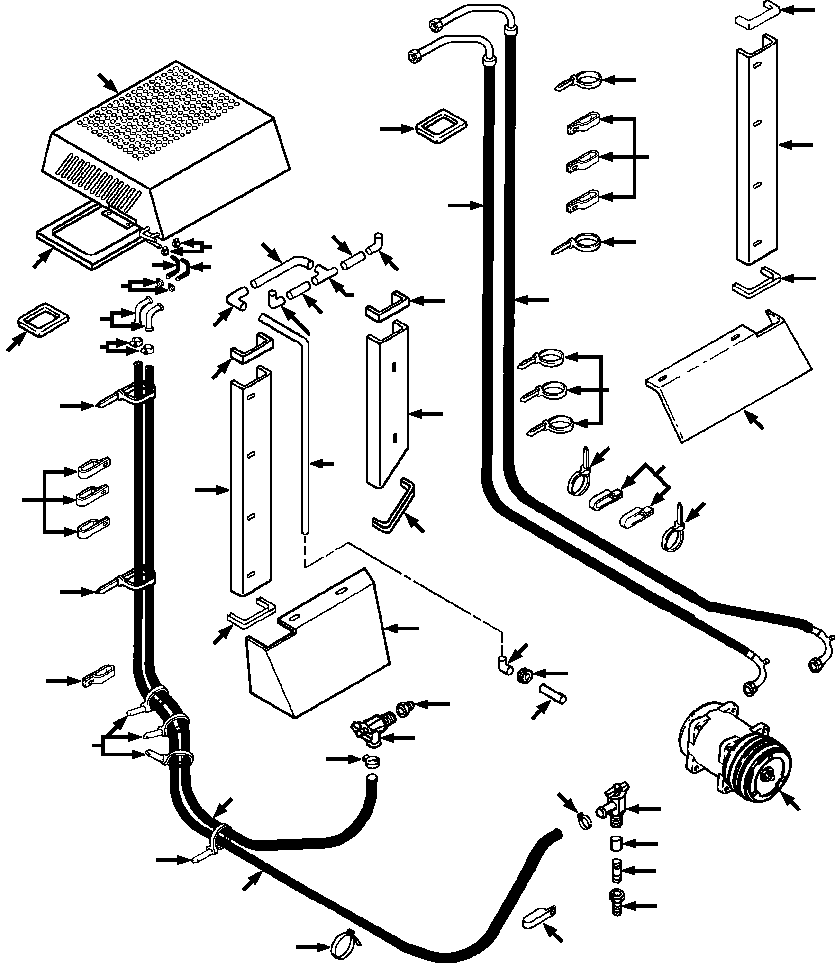 HOSE, COMPRESSOR DISCHARGE TO CONDENSER 1309 816 H91 KOMATSU