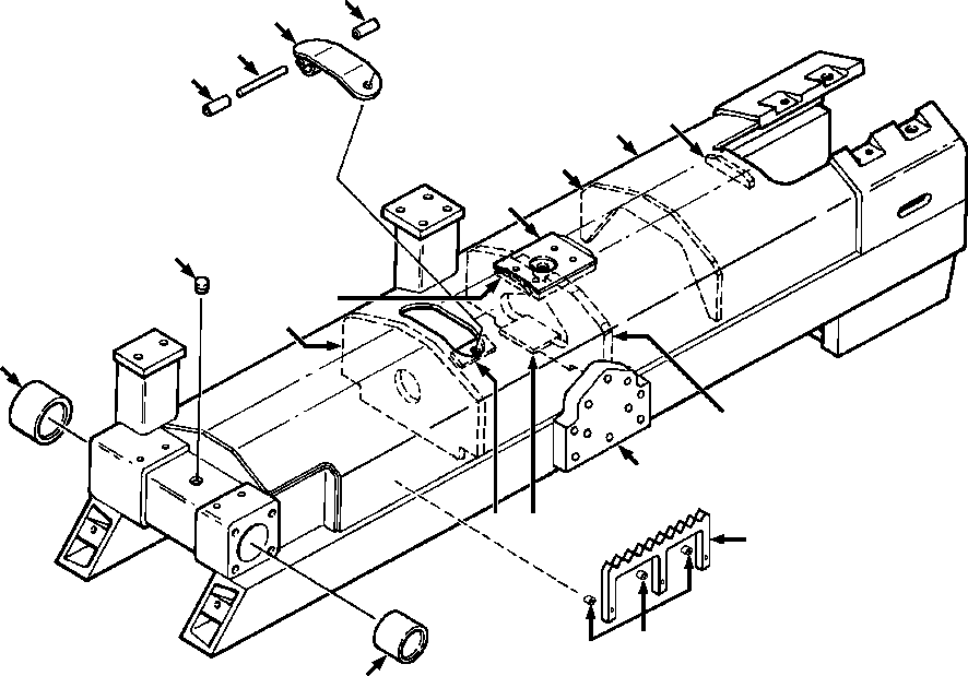 FRAME WELDMENT, LEFT 1278 085 H91 KOMATSU