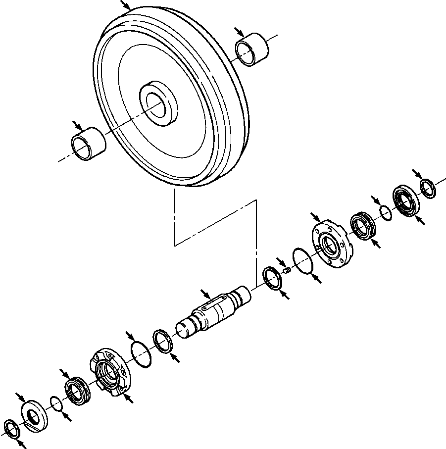 IDLER W/SHAFT 742 427 C91 KOMATSU