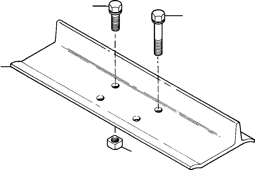 SQUARE CORNER TRACK SHOE - 22 IN 1278 326 H91 KOMATSU