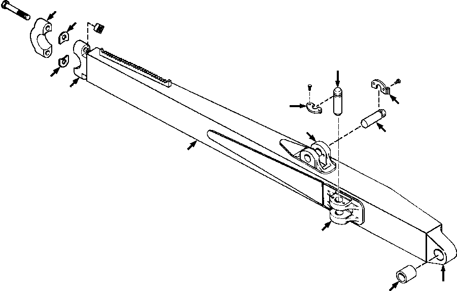 PUSHARM W/PINS, LEFT 712 527 C93 KOMATSU
