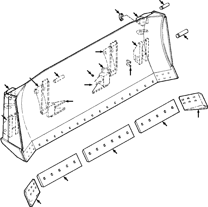 BLADE, SEMI-U 1234 000 H91 KOMATSU
