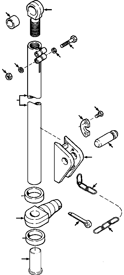 LOWER STRUT ASSY, LEFT 1235 081 H91 KOMATSU